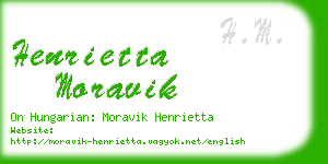 henrietta moravik business card